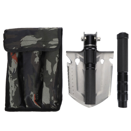 Multi‑function Portable Folding Shovel Collapsible Spade for Outdoor Garden Hiking Camping ToolTwo Section Handle 1