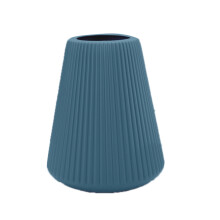 Vase Matte Ceramic Look Thickened Modern Minimalist Decorative Plastic Flower Vase for Living Room Bedroom Office 3516 Blue