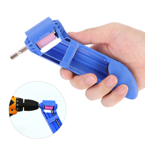 Portable Corundum Grinding Wheel Drill Bit Sharpener Sharpening Tool for Electric DrillBlue 2