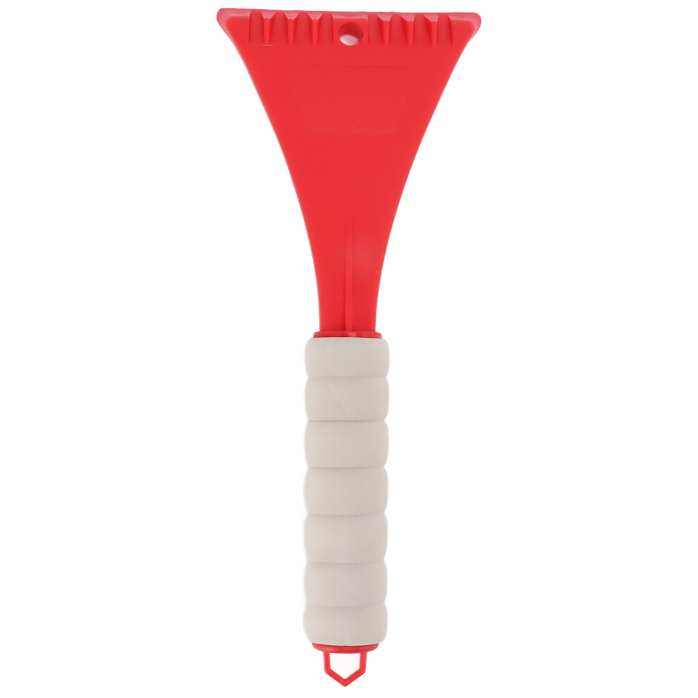 Car Windshield Shovel Eva Ergonomic Handle Rounded Corner Safe Portable Car Ice Scraper For Vehicle Outdoor Snow Red 9183899991084
