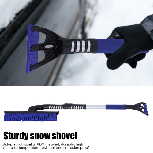 Extendable Telescoping Snow Remover Scraper Shovel Cleaner for Vehicle Motorcycle Car 2