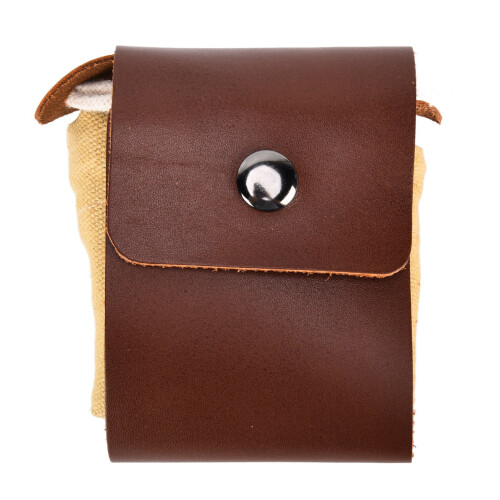 Leather Canvas Foraging Pouch Belt Fruit Picking Bag for Camping Fruit CollectingKhaki 2