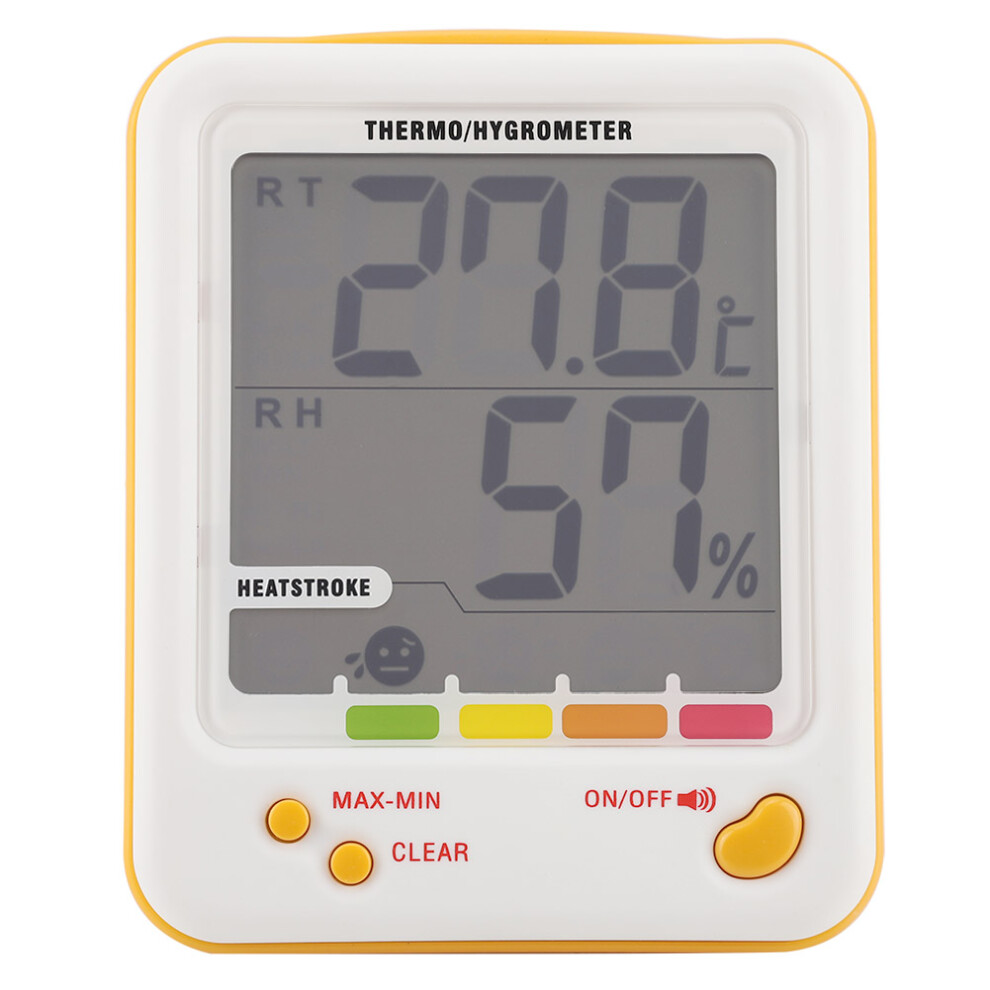 Large Screen Indoor Digital Thermometer Hygrometer Temperature Humidity Gauge