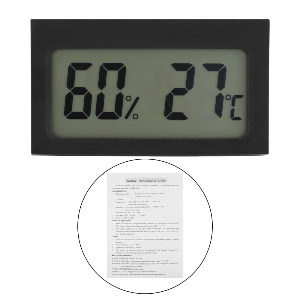 Large Digital Display Portable Mini Thermometer Temperature Humidity Meter