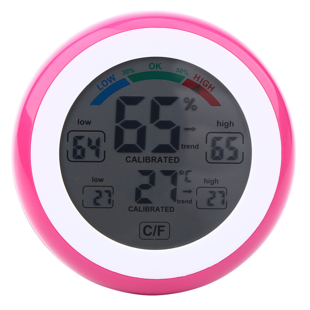 1Pc Creative Digital LCD Temperature Thermometer Hygrometer Electronic Humidity Meter (Red)