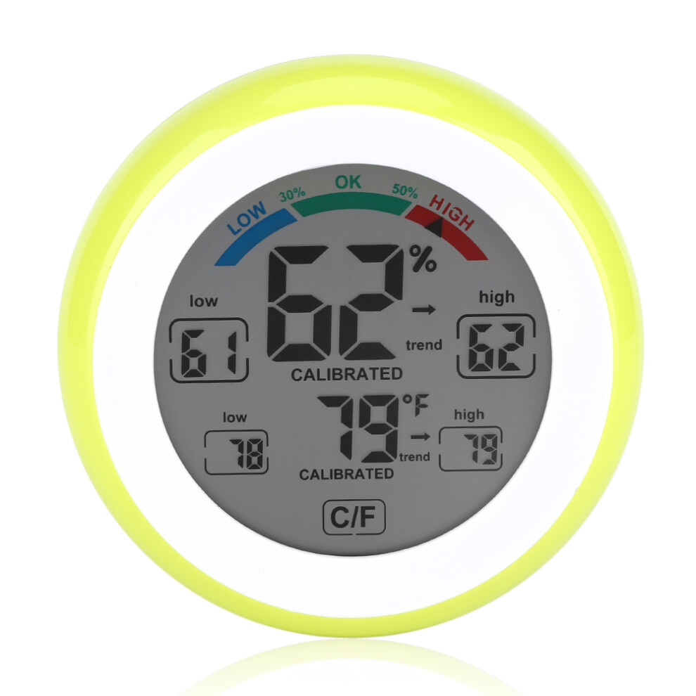 Green Indoor Digital Hygrometer Thermometer Lcd Display Humidity Temperature Meter