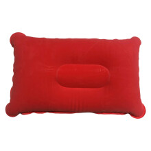Outdoor Flocking Pillow Rectangular Inflatable Pillow Travel Camping Portable Nap Companion Square Pillow