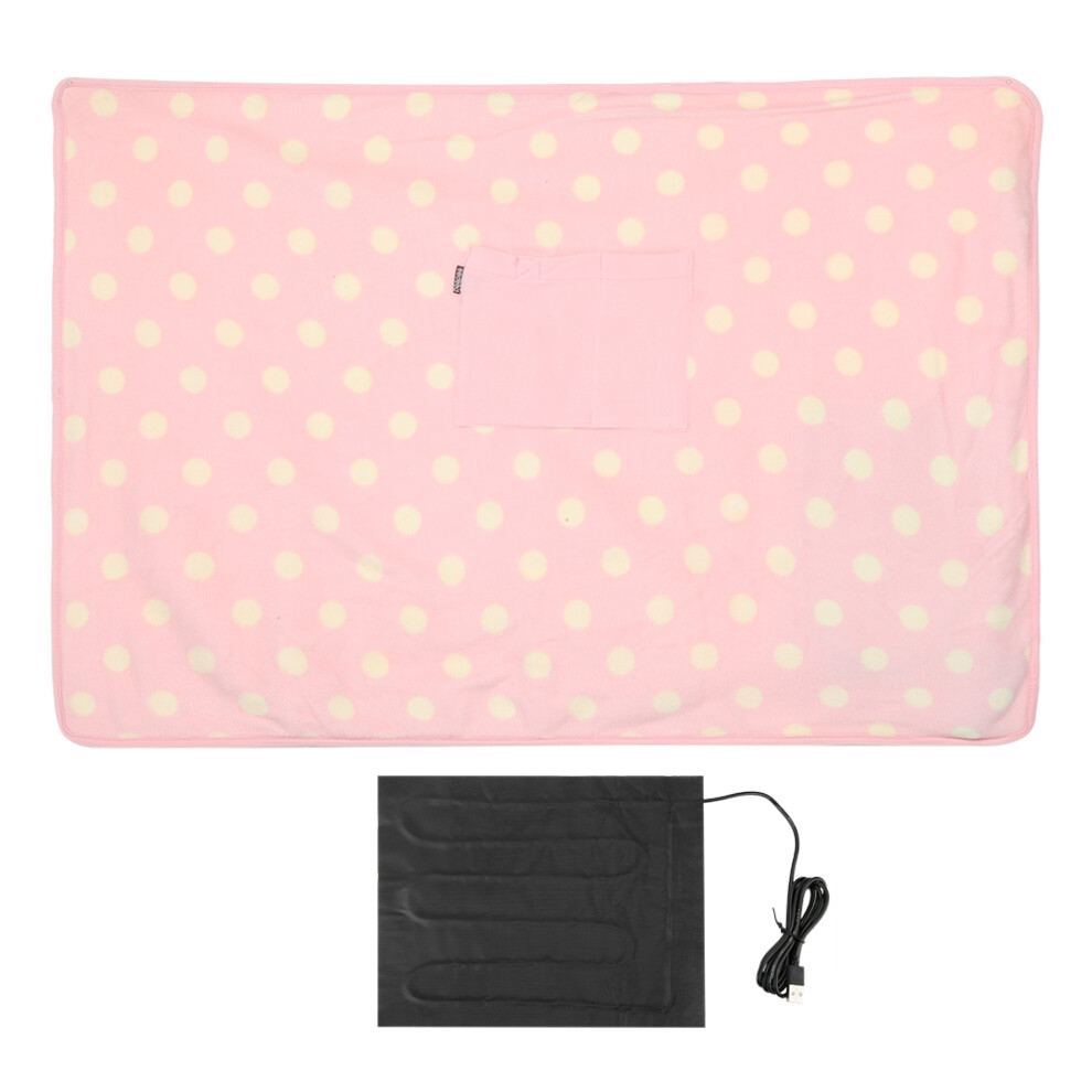 Multifunctional USB 5V Warm Electric Heated Blanket Portable Knee Blanket for Car Home Pet UsePink-image-OPC-PMHFMQR-NEW