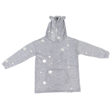 Luminous Wearable Blanket Soft Polyester Hooded Blanket Sweatshirt for Household Bedroom