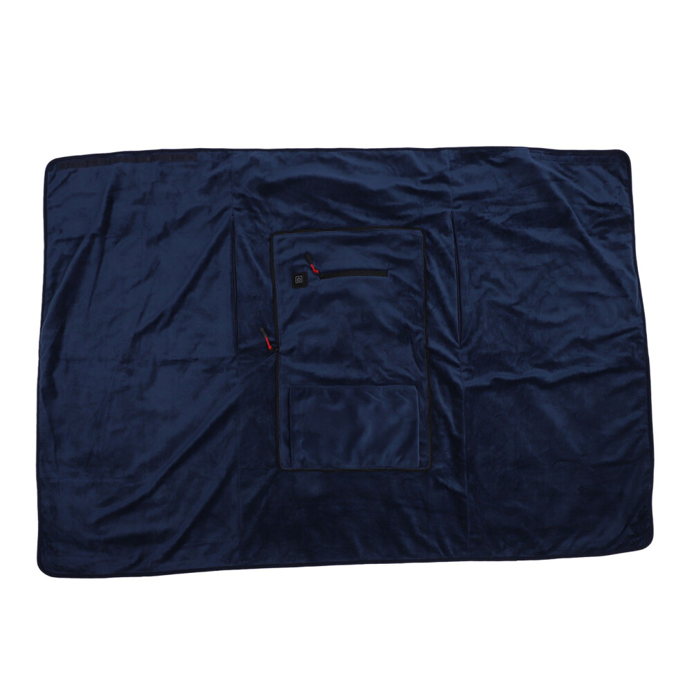Heated Blanket Hot Heating Pad USB Powered Adjustable Temperature Fast Heating Polyester Electric Blanket for Winter Navy Blue-image-OPC-PMHFNKJ-NEW