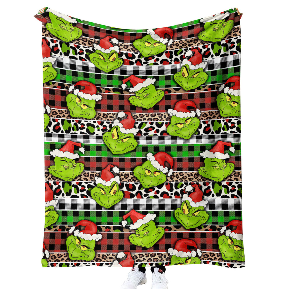 3D printing flannel blanket folding blanket nap blanket air conditioning blanket thickened blanket green wool monster-image-OPC-PMHFP26-NEW