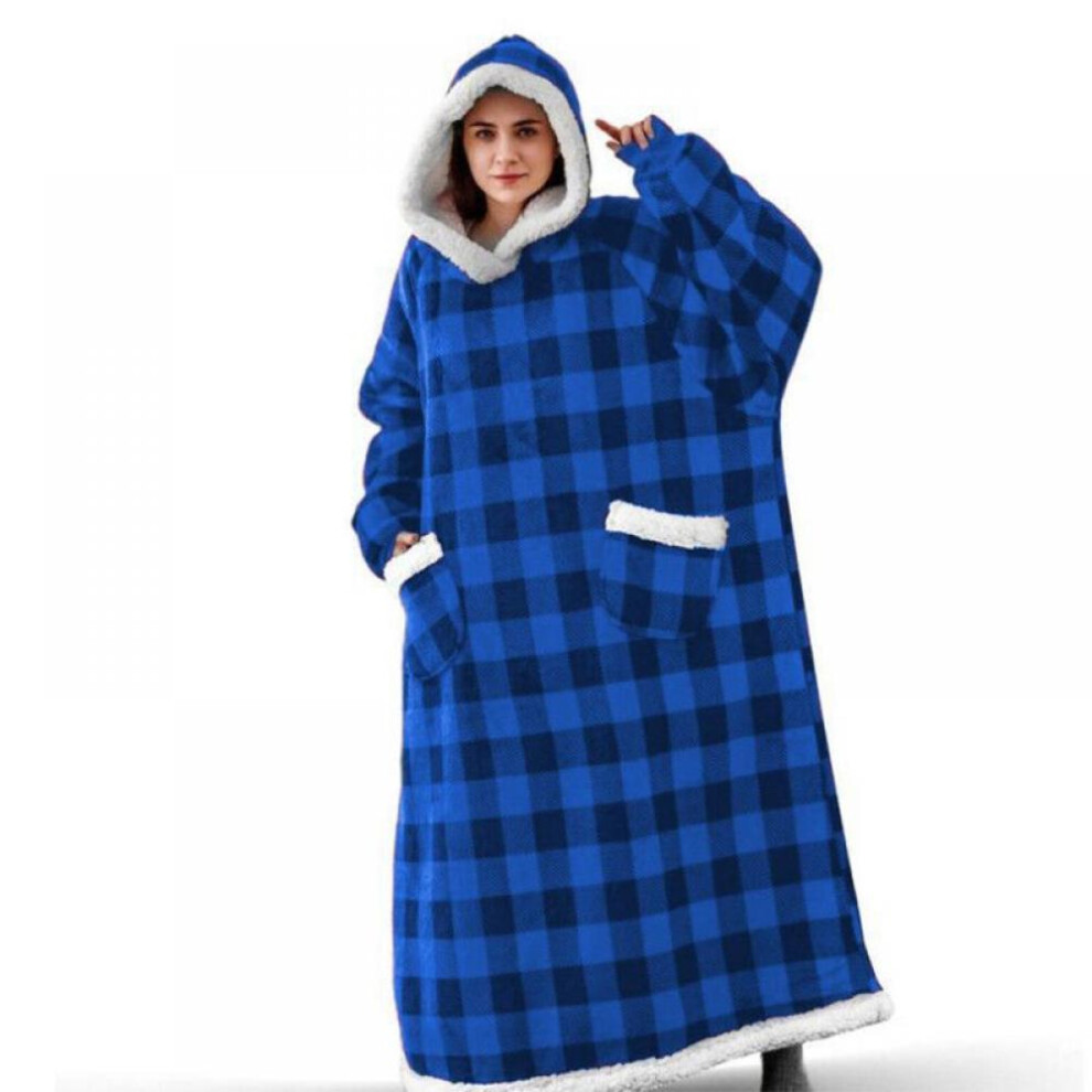 Winter warm wearable casual long lazy sweater hooded lazy blanket blanket blanket-image-OPC-PMHFPXN-NEW