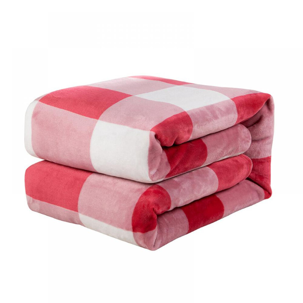 Blanket thickened printed flannel gift blanket lattice blankets-image-OPC-PMHFQ6D-NEW