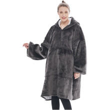 Thickened Hooded Lazy Blanket Home Casual Wearing Long Sleeve Lazy Dress Nightgown