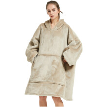 Thickened Hooded Lazy Blanket Home Casual Wearing Long Sleeve Lazy Dress Nightgown