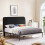 Expandable headboard cover for bed 170-190 cm Black 5