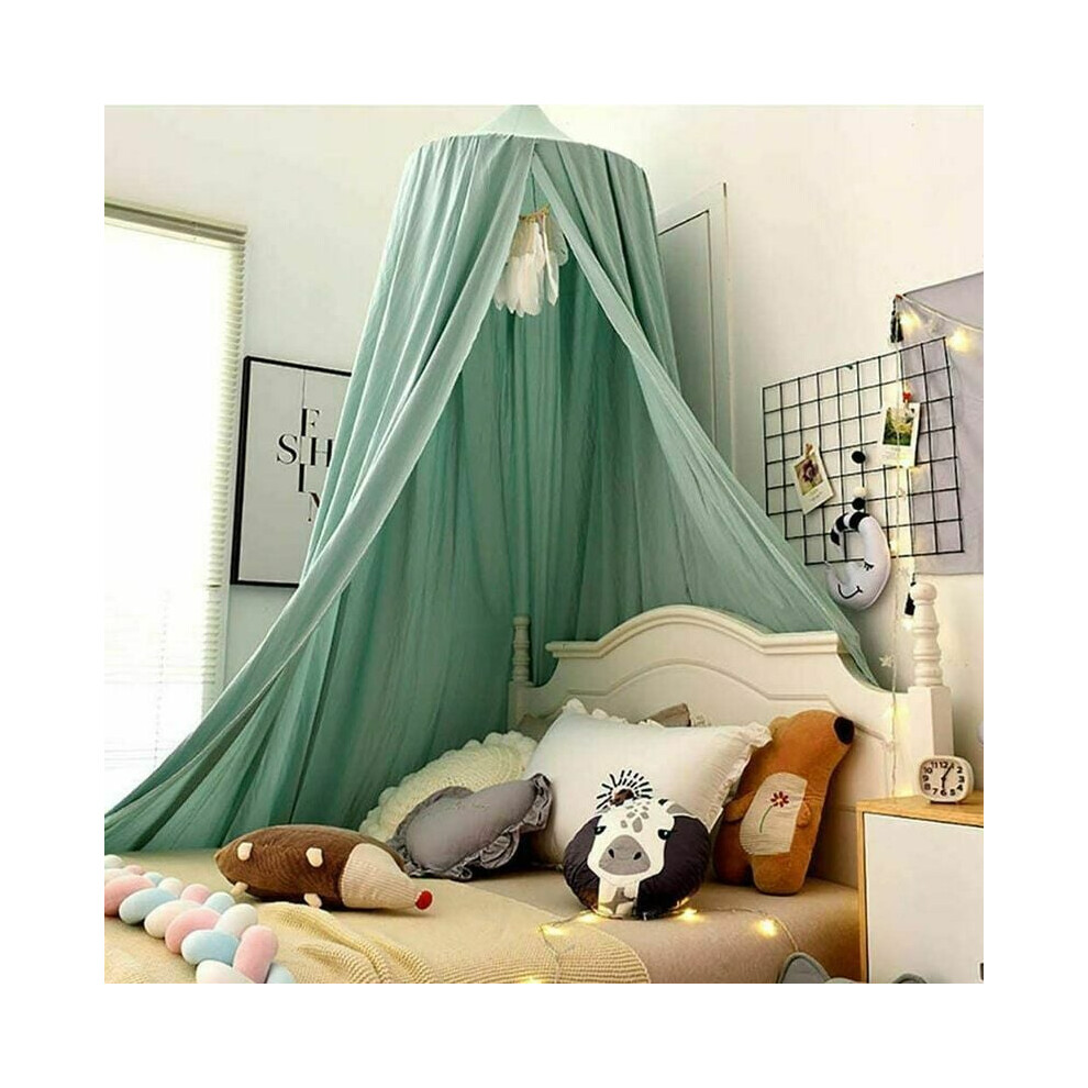 Children's Bed Canopy, Mosquito Net Canopy For Baby Or Child, Double Layer Decoration Design Canopy For Bedroom - (Green） Green