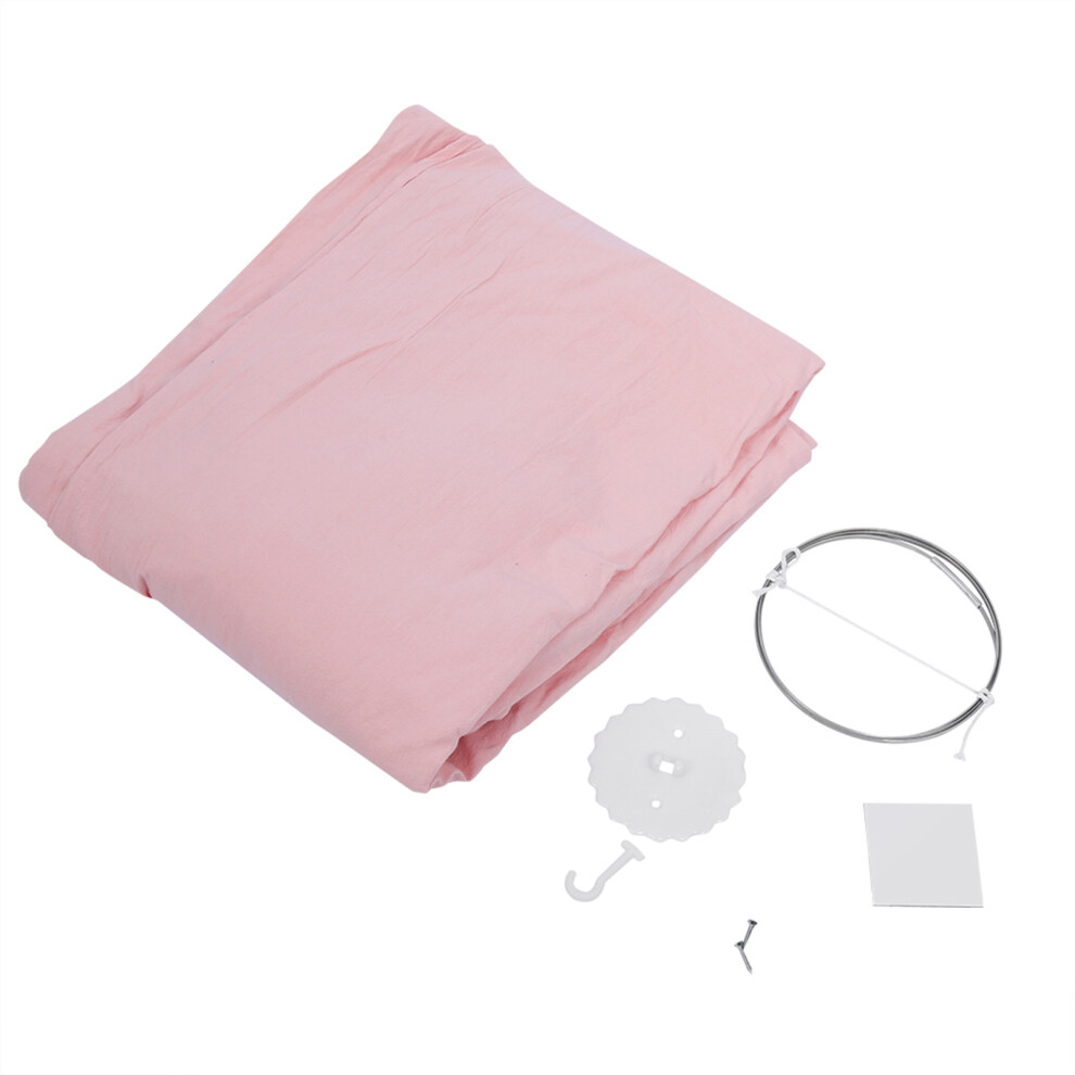 Round Dome Hanging Bed Canopy Mosquito Net Curtain For Baby Kid Reading Playing (Pink) Pink