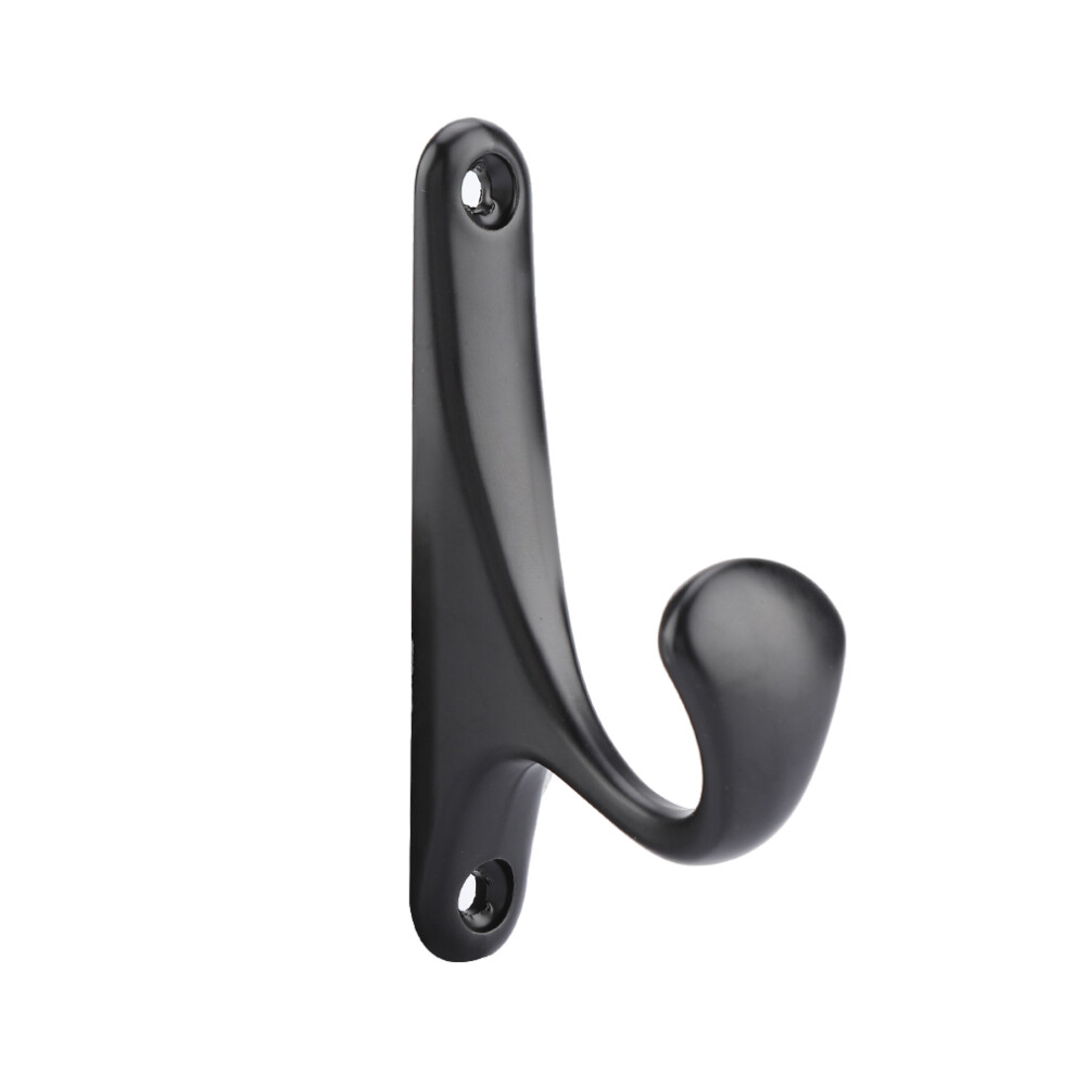 Modern Wall Mounted Coat Hook Bathroom Cloakroom Closet Clothes Rack Holder Hooks(Matte Black) 9183899043264