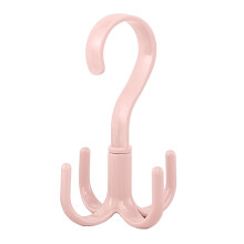 Rotating Handbag Hanger Multifunctional Closet Handbag Hook Scarf Hanging Rack for Bedroom,Pink