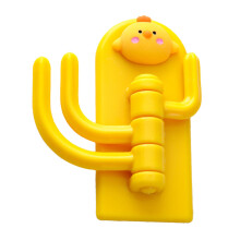 Self Adhesive Hanger Punch Free Rotating 3 Hooks Cute Animal Wall Door Holder for Keys Chicken