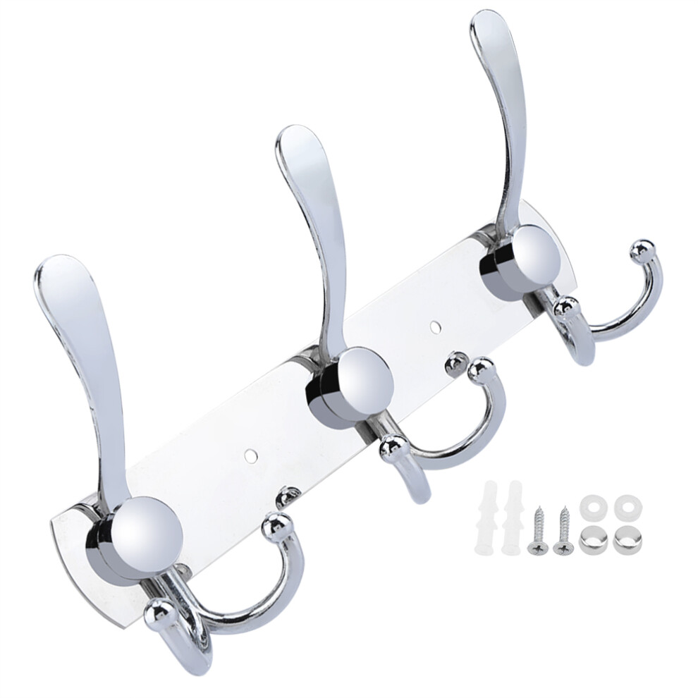 Multifunction Stainless Steel Wall Hanger Hook Rack Towel Hat Rack For Bathroom (3 Hooks) 9183899043936