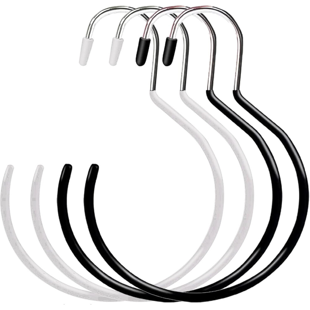 Ring Scarf Hanger 4 Pieces Scarf Holder Hanger Round Scarf Hanger Scarf Holder Closet Ring Hook, Scarf Organizer, Great For Belt Ties Towels 9183899044636