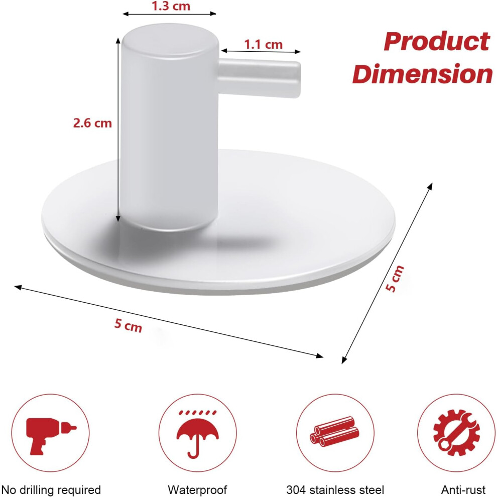 Coat Hooks Wall Mounted, Wall Hooks Robe Hanger For Hanging Coat Towel Hat Key Bag On Bathroom/Kitchen 9183899045275