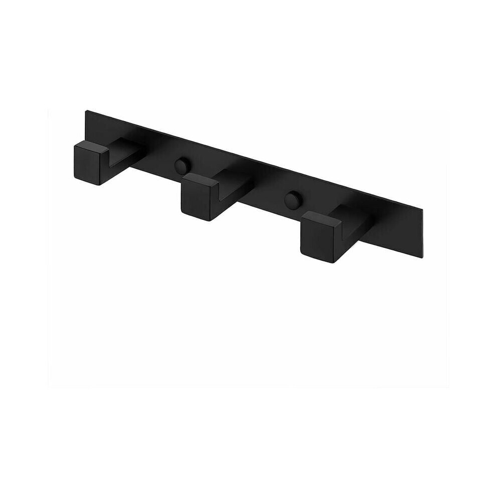 Wall-Mounted Bathroom Coat Rack With 3 Hooks Wall-Mounted Coat Rack Bathroom Coat Hook Sus304 Stainless Steel Matte Black 9183899045220