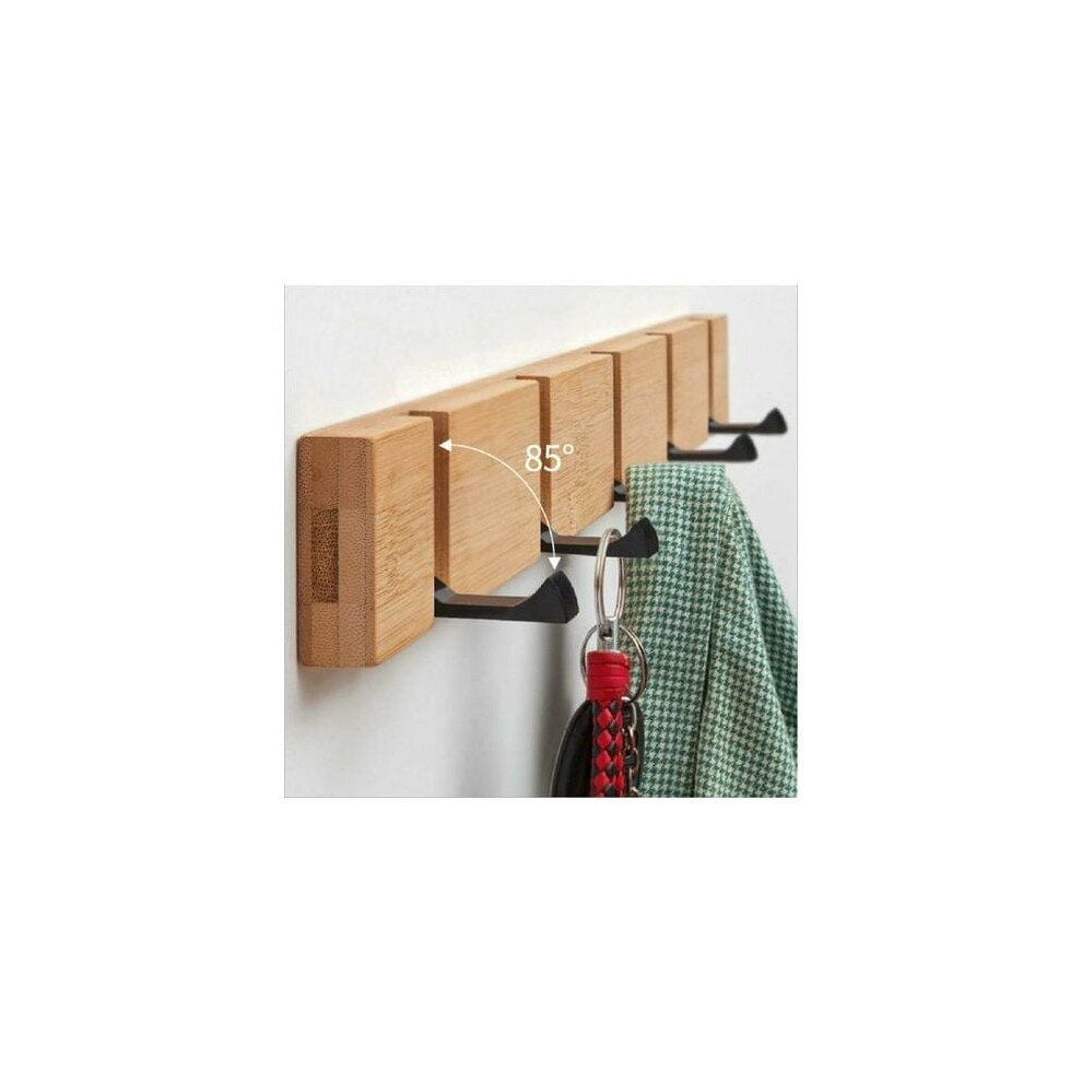 Wooden Wall Hooks Wall Mounted Wall Hooks, Folding Wood Wall Hangers, Wall Coat Rack Hooks 9183899045497