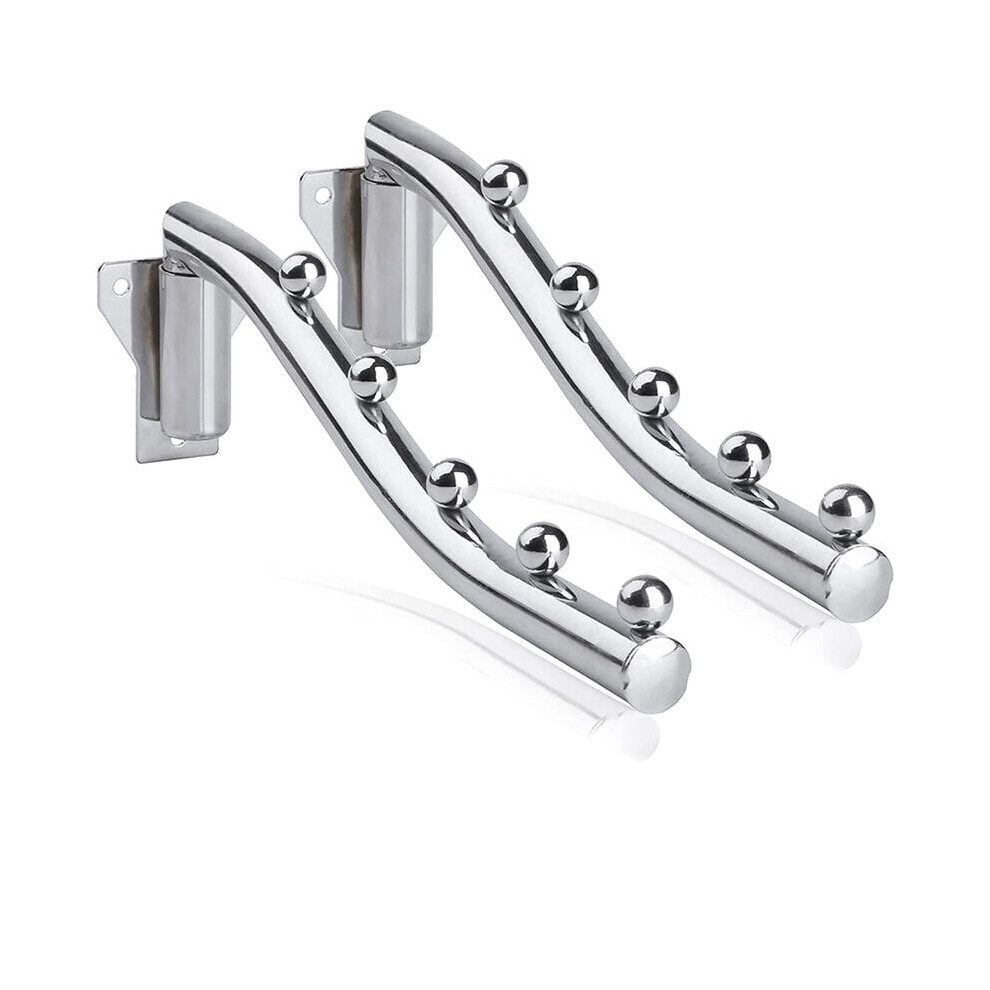 Folding Wall Mounted Clothes Hanger Rack With Swing Arm Coat Hook For Bathroom, Bedroom, Laundry Room 9183899045411