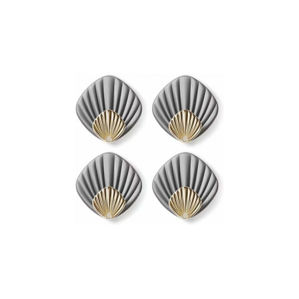 (Gray)Self-Adhesive Hooks, No Punching, Strong Paste, 4 Viscose Hooks, Load-Bearing Door, Back Wall, Bathroom, Kitchen, Keys, No Trace Of Nail Paste 9183899046708