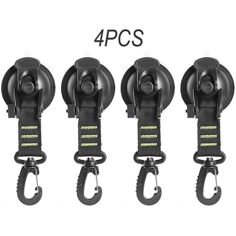 Suction Cup, 4 Pieces Suction Cup Fasteners Carabiner Hook Attachment Heavy Duty For Outdoor Hiking Camping Climbing 9183899047101