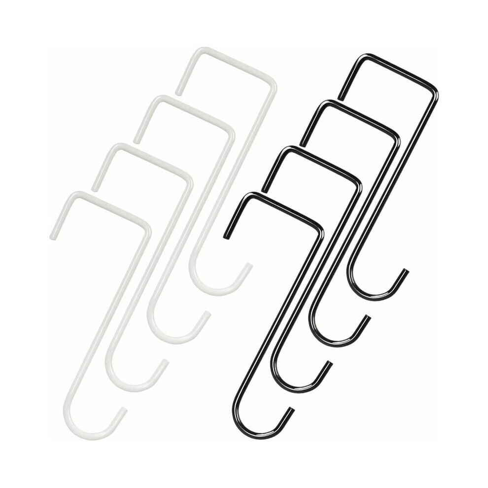 8Pcs Fence Hook, Plant Hanger Hook Patio Hook For Hanging Planters Bird Feeder Flower Pot Plant White And Black 9183899046876