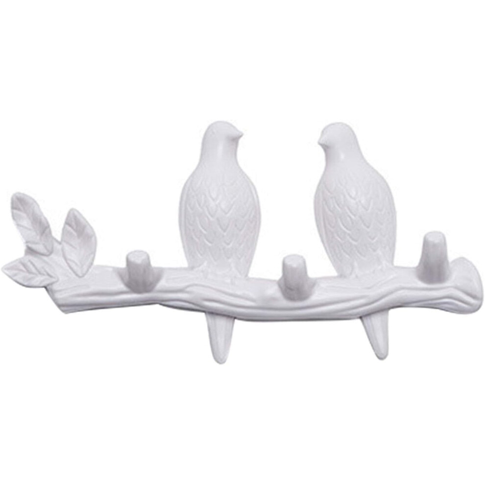 Resin Coat Hooks Decorative Birds On Tree Branch Wall Decor Coat Rack Art Decor Hanger For Hanging Coats, Towels, Hats, Bags 9183899047378