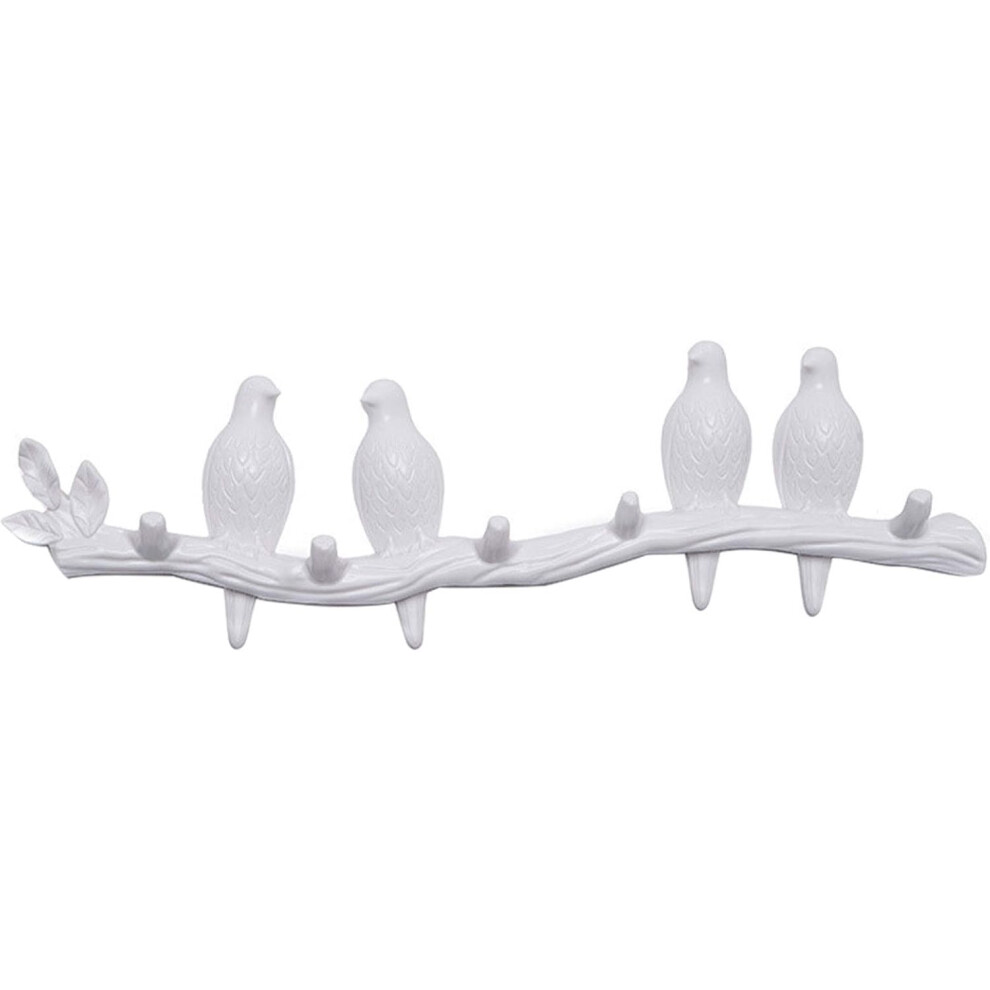 Decorative Birds On Tree Branch Wall Decor Coat Rack Art Decor Hanger For Hanging Coats, Towels, Hats, Bags 9183899047385