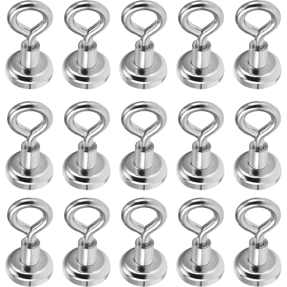 15 Pack 16Mm Neodymium Magnetic Hooks, Very Strong Magnetic Hooks With Magnetic Hook, For Kitchen, Bathroom, Garage, Office, Fridge 9183899048221