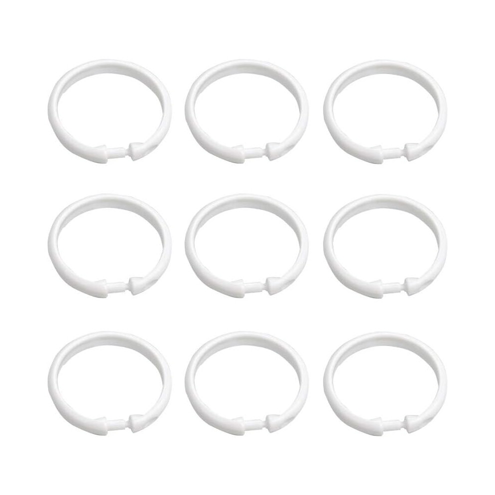 12 Pieces Of High Quality Plastic Shower Curtain Rings Shower Curtain Hook Slides On Standard Shower Rod Easy To Snap 9183899048764