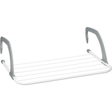 Clothes dryer - Hanging drying rack for radiator and balcony, small format, large drying capacity of 3 m, white, 50 cm length