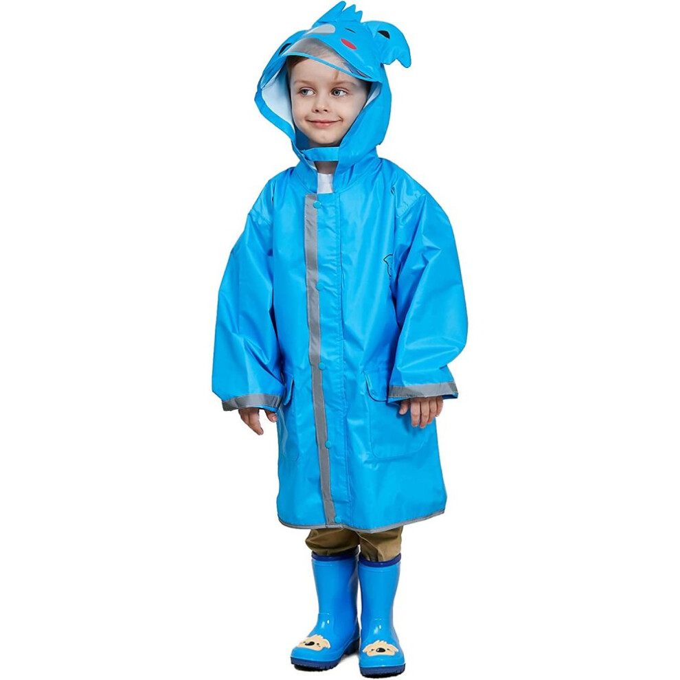 Rain Poncho Unisex Waterproof Children's Raincoat Rain Jacket Blue 9183899051528