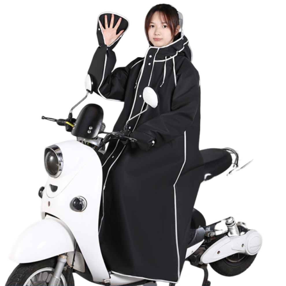 Adult Raincoat Rainstorm Proof Hiking Cycling Raincoat With Double Hat Brim Waterproof Zipper 9183899052143