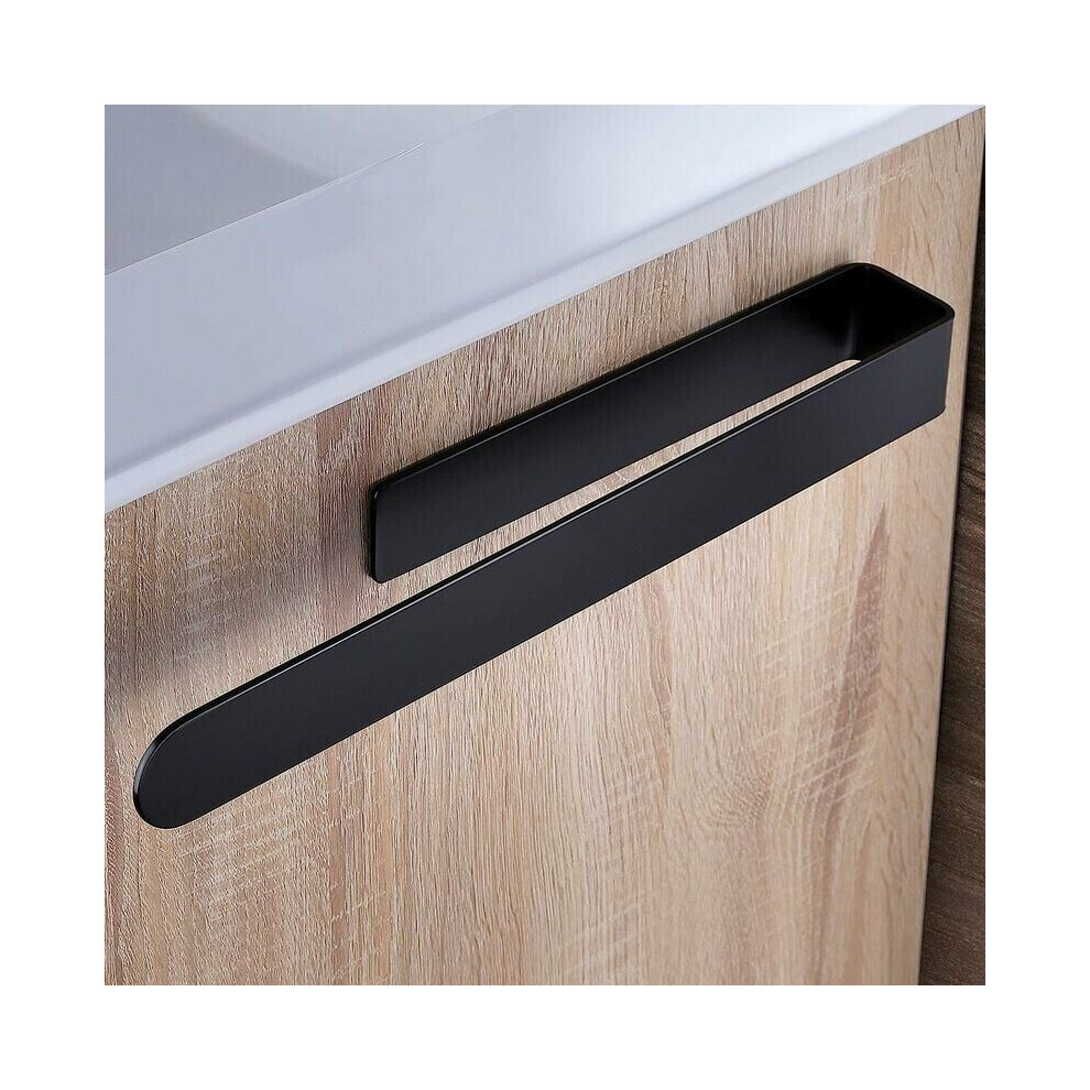 Black Bathroom Towel Holder Stainless Steel Towel Bar Adhesive Towel Holder, 37Cm 9183899053386