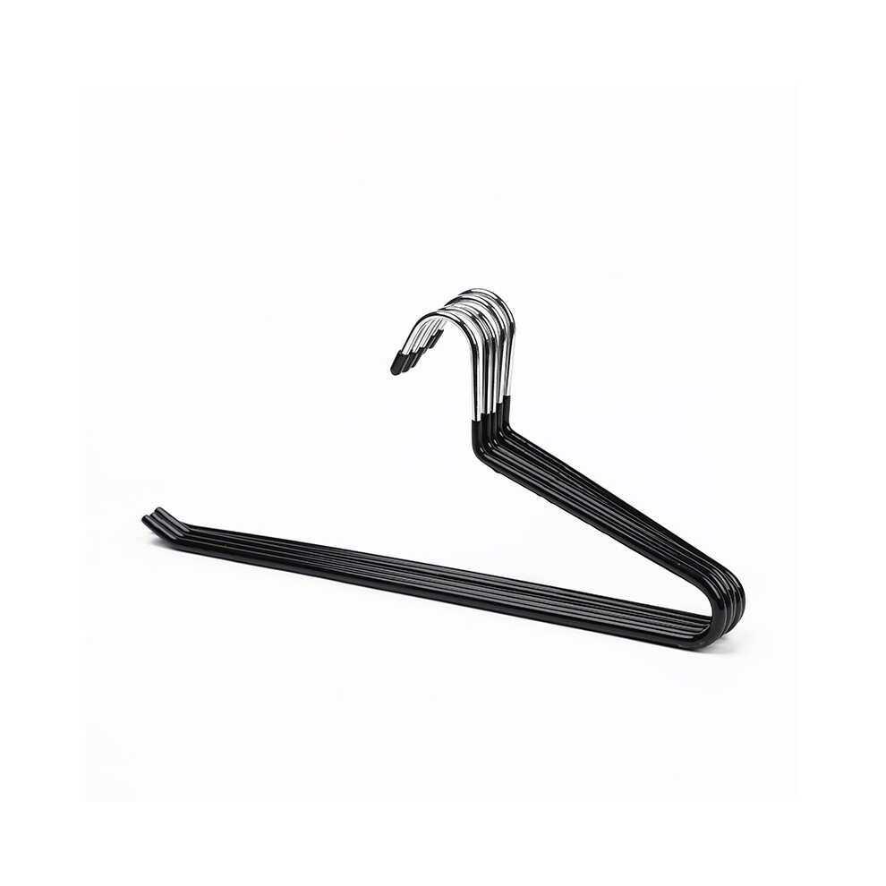 5Pcs Slack/Trousers Pants Hangers - Strong And Durable Anti-Rust Chrome Metal Hangers, Slim & Space Saving,For Easy-Slide Pant, Slacks Etc,Black 9183899053737