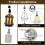 Vintage E27 lamp socket, Edison retro pendant lamp, Solid ceramic adapter, 4 Pieces brass vintage socket 4