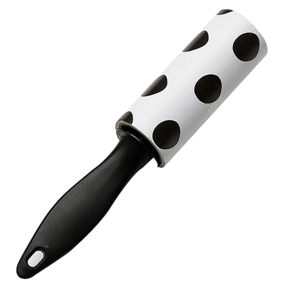 Black Portable Sticky Lint Roller For Clothing Cloth Cleaning Hair Dust Brush Remover( Handle)