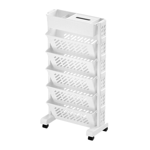 Movable Bookshelf Large Capacity Rotatable Removable Plastic Practical Rolling Organization Shelf 1