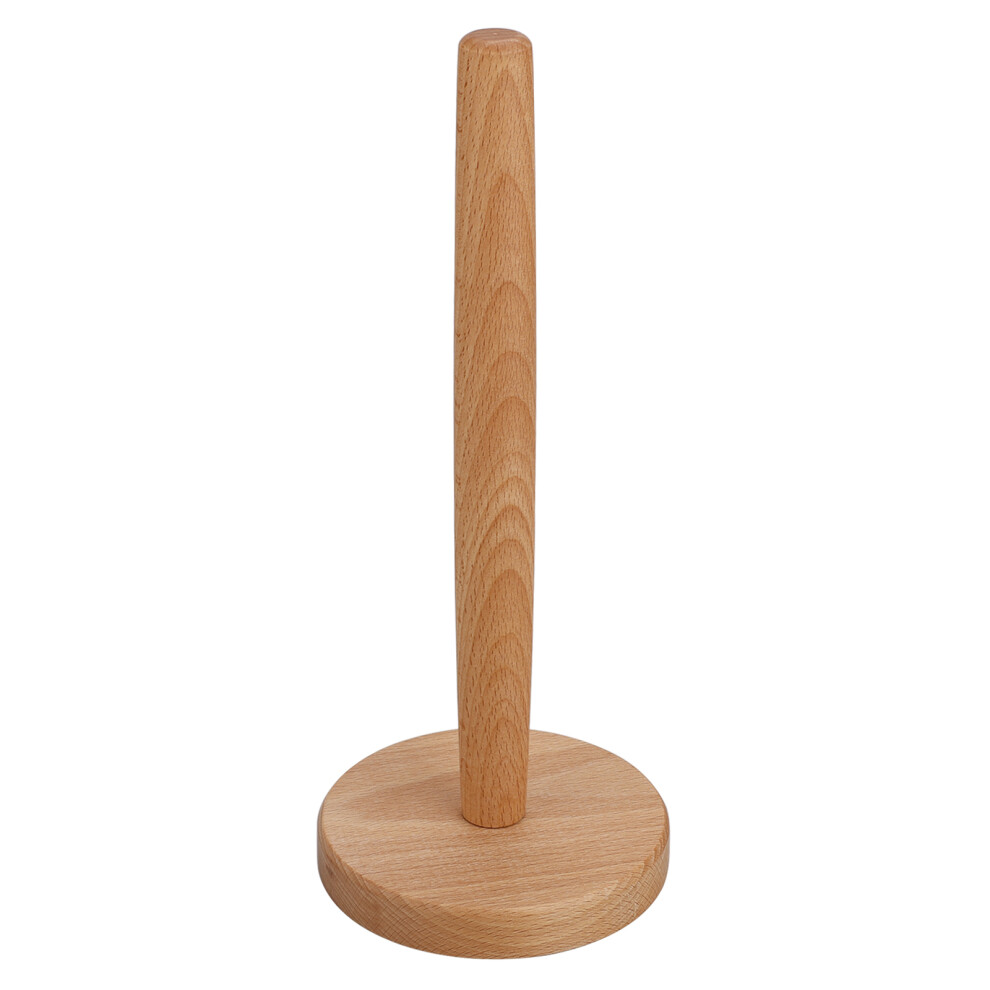 Wooden Paper Towel Holder Countertop, Upgraded Size For Jumbo Roll-Solid Beechwood Jumbo Roll Holder With Anti-Skid Base 9183899067321