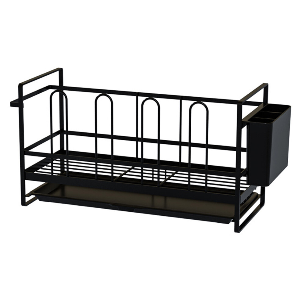 Sponge Holder Kitchen Sink Caddy Cleaning Brush Organizer Rack, Black 9183899067604
