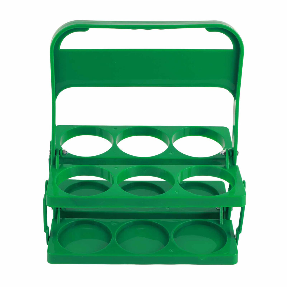 Portable Beer Bottle Rack Pure Color Foldable Beverage Storage Rack Picnic Beer Handle Basket 9183899068502