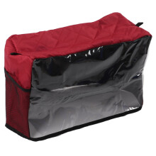 Sewing Machine Cover Dust Cover with Essentials Pockets Suitable for Most Standard Sewing Machine with Pocket Red Wine